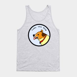 Portrait of Toby the Dog in a Circle Tank Top